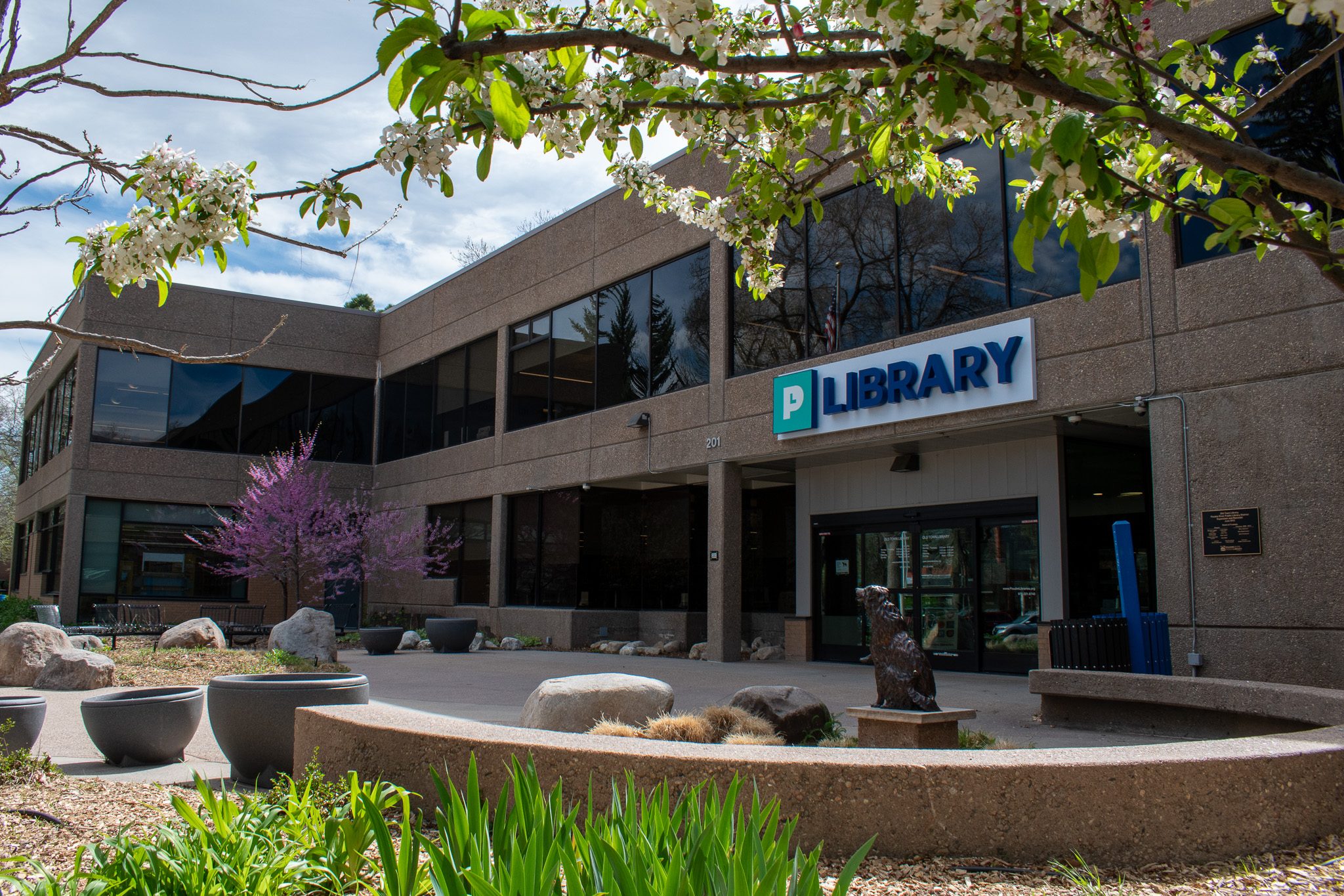 exterior of old town library in downtown fort collins